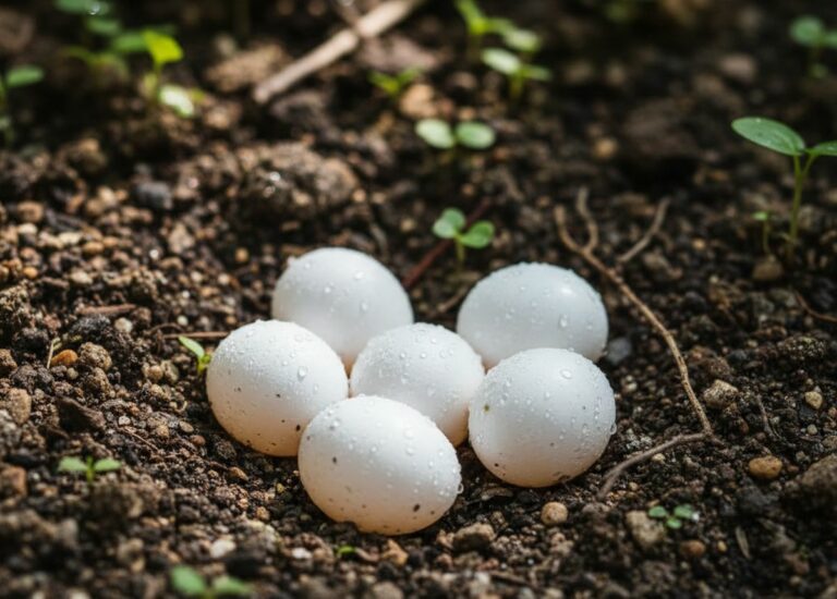 Petits œufs blancs dans la terre : identification et solutions pour votre jardin